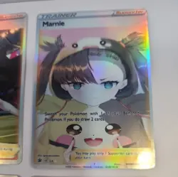 Lot of 4 Custom holo Marnie Trainer Pokemon Trading Card sleeved & top loaded - Image 4