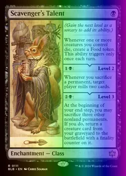 MTG Magic the Gathering Scavenger's Talent (111/427) Bloomburrow LP FOIL - Image 1