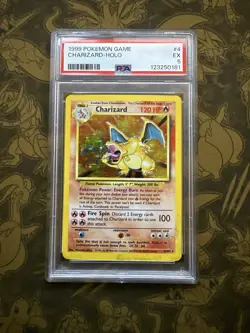 1999 Pokemon TCG Base Set Charizard Holo Rare Card 4/102 PSA 5 - Image 1