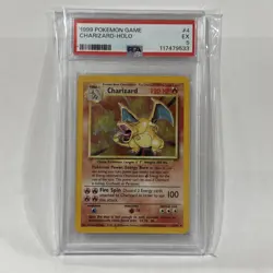 1999 Pokemon Base Set Charizard 4/102 Holo Rare PSA 5 🔥 - Image 1