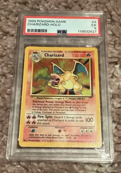 1999 Pokemon Charizard Base Set Holo Rare 4/102 English PSA 5 - Image 1
