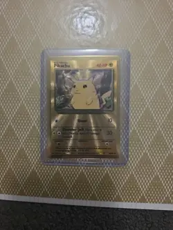 Pokemon Gold Metal Pikachu Card 58/102 - Celebrations Ultra Premium Collection - Image 1