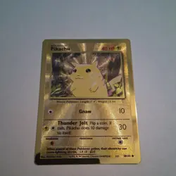 Pokemon Gold Metal Pikachu Card 58/102 - Celebrations Ultra Premium Collection - Image 1
