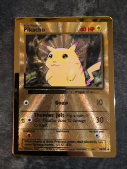 Pokemon Pikachu 58/102 Celebrations Ultra Premium Collection Gold Metal Card - Image 2