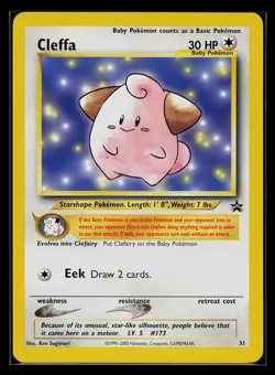 Pokemon Card - Cleffa #31 WoTC Black Star Promo - Image 1