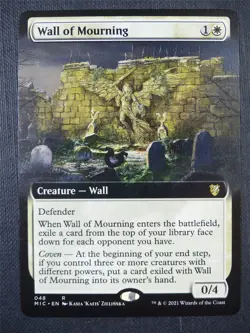 Wall of Mourning Extended art - Mtg Card #81Q - Image 1