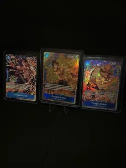Portgas D Ace One Piece Card Lot (3 Cards) Alt Art And Promos - Image 1