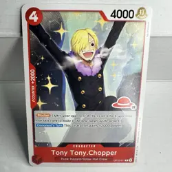 One piece card, Tony Tony.Chopper (Sanji) OP10-011 R, red straw hat 26, english - Image 1