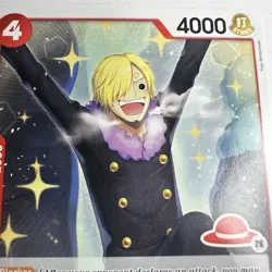One piece card, Tony Tony.Chopper (Sanji) OP10-011 R, red straw hat 26, english - Image 3