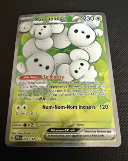 Pokemon Maushold ex Secret Rare Full Art Foil Card 233/182 PAR English - Image 1