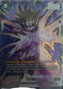 Turles FB08-059 Alternate Art Saiyan's Pride Dragon Ball English Card Fusion Wor - Image 1