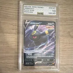 Pokemon Umbreon V Promo Holo SWSH203 SWSH Sword & Shield AGS 10 TCG Card - Image 1
