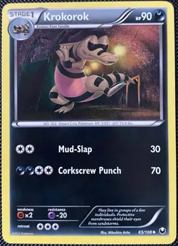 Krokorok 65/108 Dark Explorers Regular - Pokemon Card - Image 1