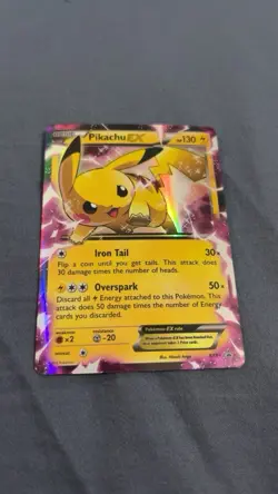 Pikachu EX XY84 XY Promo Holo Ultra Rare Pokemon Card - MP - Image 1