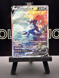 Hisuian Samurott V GG51/GG70 Crown Zenith Galarian Gallery Holo Pokemon Card - Image 2