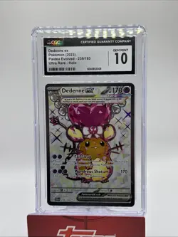 Dedenne ex 239/193 Sv02: Paldea Evolved Holo CGC Gem Mint 10 Graded Pokemon Card - Image 1