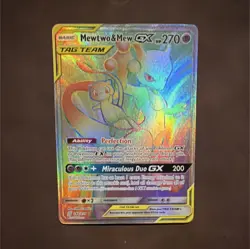 Mewtwo & Mew GX SM191 SM Promo Holo Basic TAG TEAM Pokemon TCG Card - Image 1