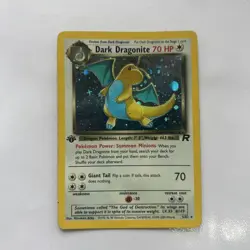 Pokemon Dark Dragonite Team Rocket 1st Edition HOLO Rare Card 5/82 FIRST Ed - Image 1