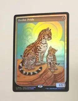 MAGIC THE GATHERING OCELOT PRIDE FOIL STORE CHAMPIONSHIP PROMO TEXTLESS CHAMP - Image 1