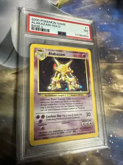 2000 Pokemon - Alakazam - Base Set 2 1/130 Unlimited Holo Rare PSA 7 - Image 1