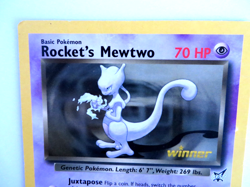 Pokemon Rocket's Mewtwo Oversized Jumbo Card, Best of Game Winner, Damaged - Image 2