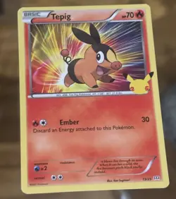 Tepig 13/25 Non Holo - 2021 Pokemon 25th Anniversary McDonalds Promo - Image 1