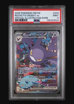 2025 POKEMON DRI EN-DESTINED RIVALS Team Rocket’s Crobat EX PSA 9 - Image 1