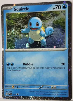 Pokemon Squirtle Fart Swirls 🌀 Cosmo Holo 048 Black Star Promo 151 Promo Rare - Image 5