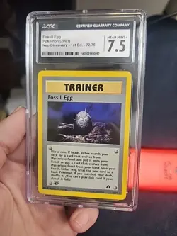 Pokemon Fossil Egg Neo Discovery 1st Edition, #72 , CGC 7.5!!! - Image 1