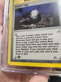Pokemon Fossil Egg Neo Discovery 1st Edition, #72 , CGC 7.5!!! - Image 3