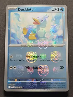 Ducklett 025/086 Master Ball Pattern White Flare Pokemon TCG - Image 1