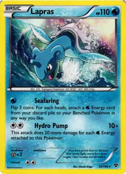 Pokemon TCG Lapras 35/146 Holo Rare XY Base Set HP - Image 1