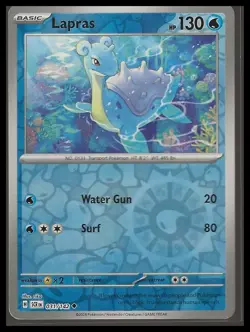 Pokemon TCG Lapras Reverse Holo 031/142 SV07: Stellar Crown Uncommon NM/M - Image 1
