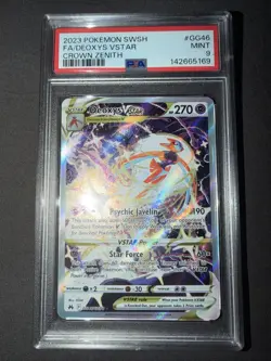 2023 POKEMON SWORD & SHIELD CROWN ZENITH #GG46 FULL ART/DEOXYS VSTAR PSA 9 - Image 1