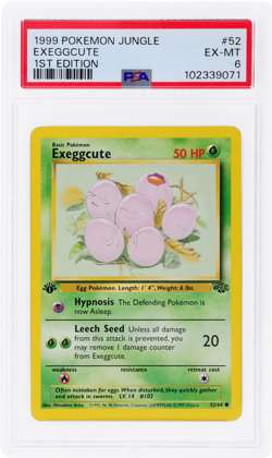 1999 Pokemon Jungle Exeggcute 1st Edition #52 PSA 6 - Image 1
