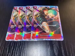 4x Roronoa Zoro OP01-025 SR Alternate Art Playset One Piece - Image 1