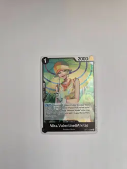 One Piece The Azure Sea's Seven - Miss.Valentine(Mikita) - Rare Foil - OP14-087 - Image 1