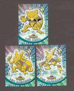 Abra #63, Kadabra #64, #65 ~ (3) 1999 Topps Pokemon~ NRMT~TV Animation Edition - Image 1