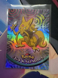 topps Pokemon TV Animation Series 1 Rainbow Holo Foil #64 Kadabra - Image 1