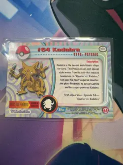 topps Pokemon TV Animation Series 1 Rainbow Holo Foil #64 Kadabra - Image 2