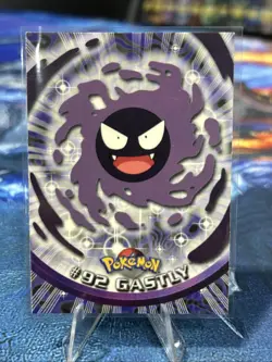 💥 Gastly 1999 Topps Pokemon TV Non Holo Animation Series Blue Logo # 92 - Image 1