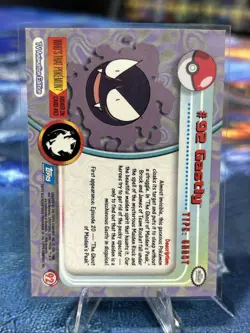 💥 Gastly 1999 Topps Pokemon TV Non Holo Animation Series Blue Logo # 92 - Image 2