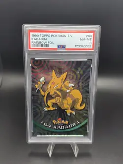 Pokemon Kadabra #64 RAINBOW FOIL - Vintage 1999 Topps - PSA 8 - Image 1