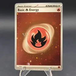 HD Fire Energy Cosmos Holo with Mew Tail Swirl SVE MEW 002 151 Pokemon Card - Image 2