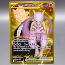 Team Rocket's Mewtwo ex - 240/182 Hyper Rare SV10: Destined Rivals Pokemon TCG N - Image 1