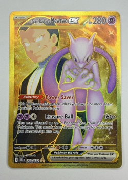 Team Rocket's Mewtwo ex 240/182 Sv10: Destined Rivals Hyper Rare Pokemon TCG NM - Image 1