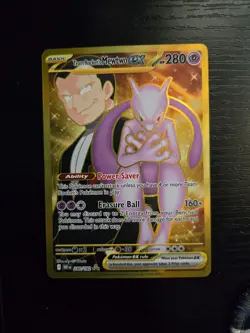 Team Rocket's Mewtwo ex 240/182 Sv10: Destined Rivals Hyper Rare Pokemon TCG NM - Image 1