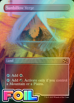 x1 Sunbillow Verge DFT Aetherdrift MTG 373 FOIL RARE BORDERLESS M/NM 1x - Image 1