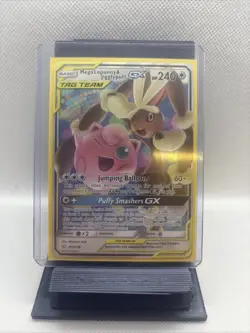 2019 Pokemon Sun and Moon Cosmic Eclipse #165 Jigglypuff & Mega Lopunny GX FA - Image 1
