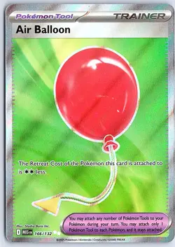 Pokemon TCG Card Air Balloon 166/132 Mega Evolutions Ultra Rare Full Art - NM - Image 1